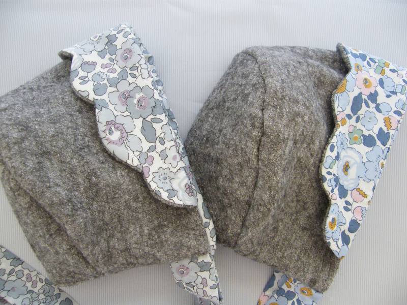 Begin in Liberty Betsy Platin Oder Denim Und Wolle Gekocht Grau Gesprenkelt 6/12/18 Monate 2/3/4 Jahre Mädchen von LibertyCompagnie