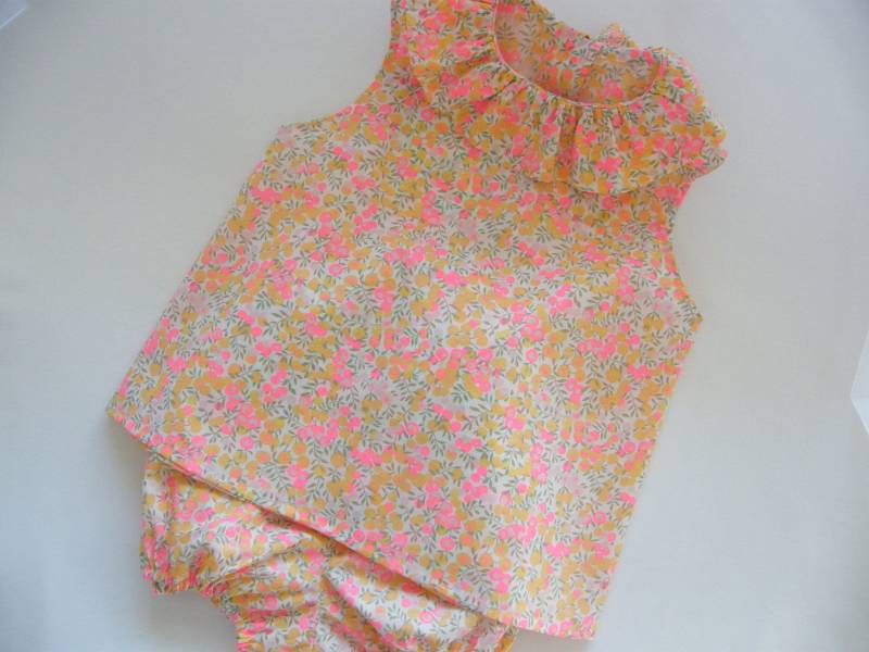Set Bluse Bloomer Liberty Zitronenquark Geburt 1/3/6/12/18 Monate 2/3/4 Jahre von LibertyCompagnie