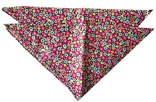 Libetui Set 2 Unisex Bandana Blumen Handtuch Bandanas Gesichtstuch für Damen Mund Nase Abdeckung Polyester Größe ca. 51x51cm Motiv Blumen von Libetui