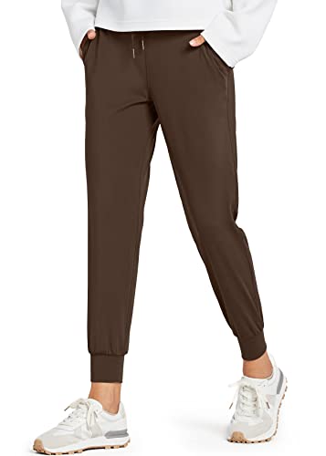 Libin Jogginghose Damen - Jogging Hose Sporthose Frauen| Sweatpants Slim Fit Freizeithose Lang| Fitness Trainingshose High Waist| Jogger Pants mit Taschen, Braun, XL von Libin