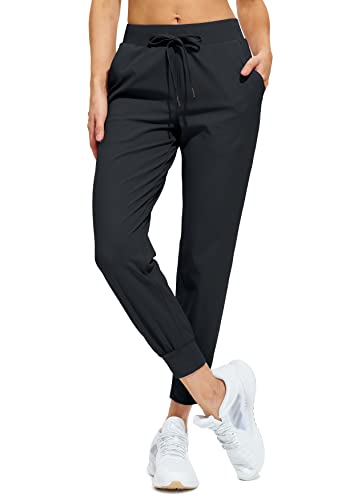 Libin Jogginghose Damen - Jogging Hose Sporthose Frauen| Sweatpants Slim Fit Freizeithose Lang| Fitness Trainingshose High Waist| Jogger Pants mit Taschen, Schwarz, L von Libin