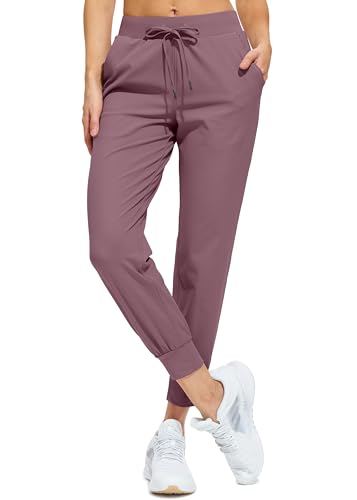 Libin Jogginghose Damen Sporthose Lang Trainingshose Leichte Freizeithose Yogahose Joggpants Stretch Sweathose Laufhose Stoffhose Elegant für Frauen Vintage Lila XS von Libin