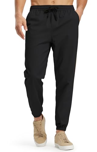 Libin Jogginghose Herren Sporthose Lang Baumwolle - Atmungsaktives Trainingshose Freizeithose, Sweatpants Jogger Gym Hose Relaxing Hose,Schwarz,3X-Groß von Libin