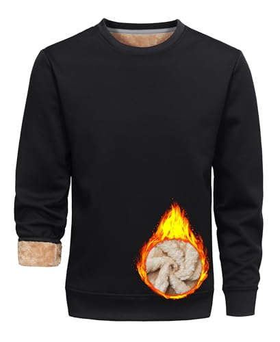 Libin Pullover Herren Ohne Kapuze Thermo Sweatshirt Warme Gefütterter Winterpullover Fleecepullover Thermo Futter Herrenpullover Langarm Schwarz M Libin Pullover Herren Ohne Kapuze Thermo Sweatshirt Warme Gefütterter Winterpullover Fleecepullover Thermo Futter Herrenpullover Langarm Schwarz M von Libin