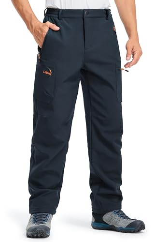 Libin Thermohose Herren Skihose Wanderhose Winter Softshellhose Winterhose Outdoorhose Wasserdicht Schneehose Snowboardhose Fahrradhose, Marine XXL Libin Thermohose Herren Skihose Wanderhose Winter Softshellhose Winterhose Outdoorhose Wasserdicht Schneehose Snowboardhose Fahrradhose, Marine XXL von Libin