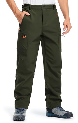 Libin Thermohose Herren Skihose Wanderhose Winterhose Softshellhose Winter Outdoorhose Wasserdicht Snowboardhose Trekkinghose Arbeitshose, Army Green XXL Libin Thermohose Herren Skihose Wanderhose Winterhose Softshellhose Winter Outdoorhose Wasserdicht Snowboardhose Trekkinghose Arbeitshose, Army Green XXL von Libin