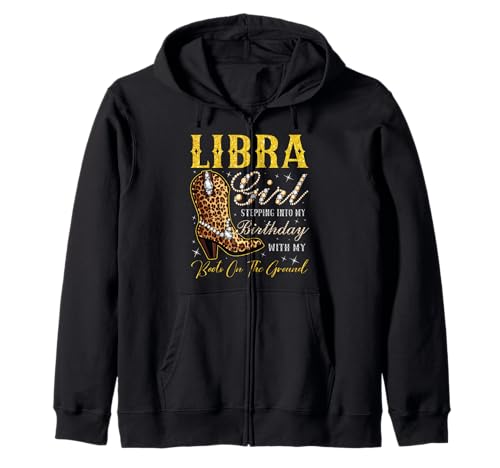Waage-Mädchen Tritt mit Meinen Stiefeln an Meinem Geburtstag Kapuzenjacke Waage-Mädchen Tritt mit Meinen Stiefeln an Meinem Geburtstag Kapuzenjacke von Libra Girl Birthday Party Western Cowgirl