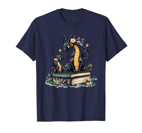 Süßes Drachenbuch für Baby & Mama, für Buchliebhaber, Drachenbuch T-Shirt von Librarian Bookish Girl Loves Dragons & Books