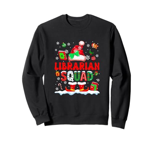 Librarian Squad Frauen Job Weihnachten Weihnachtsmann Kostüm Fliege Sweatshirt Librarian Squad Frauen Job Weihnachten Weihnachtsmann Kostüm Fliege Sweatshirt von Librarian Christmas Costume