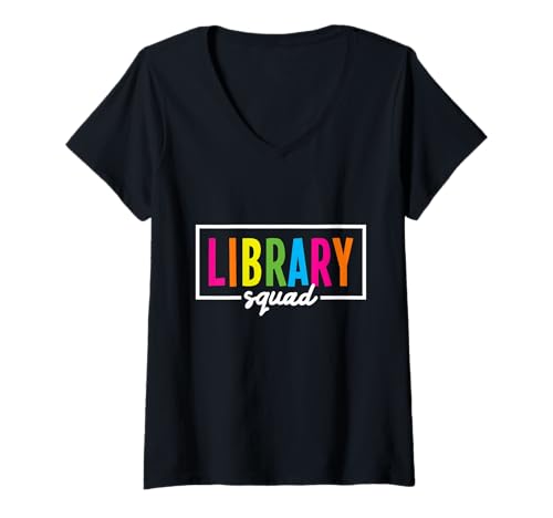 Damen Fachteam Bibliotheksmedienspezialist T-Shirt mit V-Ausschnitt Damen Fachteam Bibliotheksmedienspezialist T-Shirt mit V-Ausschnitt von Library Media Specialist Design For Librarians