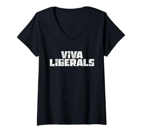 Damen Es lebe die Liberalen T-Shirt mit V-Ausschnitt von Libs