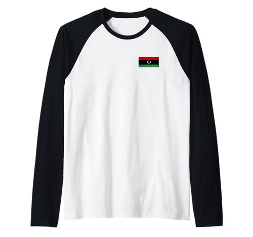 Libyen-Flagge, Grafik für Männer, Frauen, Kinder Raglan von Libya Flag Graphic Store