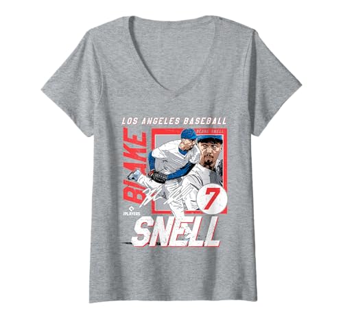 Damen Blake Snell | San Francisco MLB Baseballspieler | MLBBSN203M T-Shirt mit V-Ausschnitt von License Champs