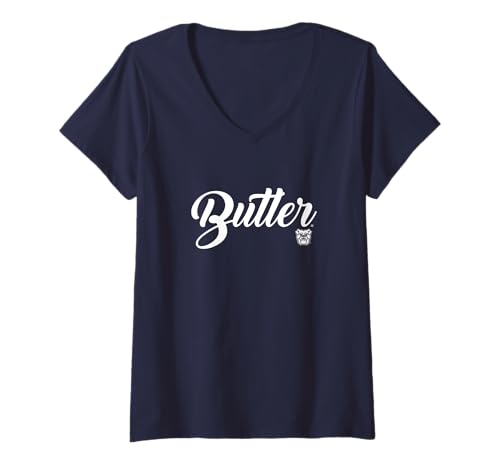 Damen Butler Bulldogs | Offizielle NCAA University | OCIMPBTLR001 T-Shirt mit V-Ausschnitt von License Champs