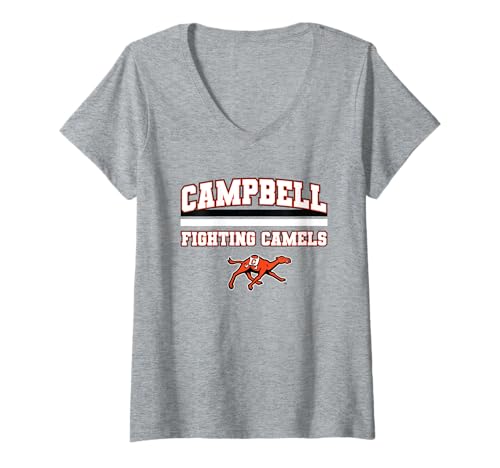 Damen Campbell Fighting Camels | Offizieller NCAA Merch | NAFPCMP01 T-Shirt mit V-Ausschnitt von License Champs