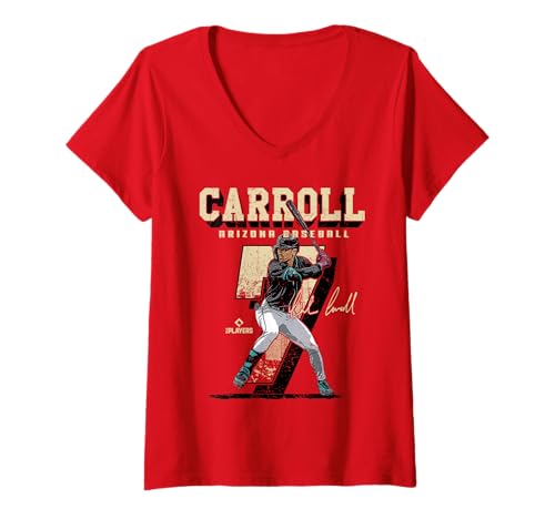 Damen Corbin Carroll | Arizona MLB Baseballspieler | MLBCCA206M T-Shirt mit V-Ausschnitt von License Champs