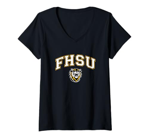 Damen Fort Hays State Tigers | Offizieller NCAA Merch | NAFPFHSU03 T-Shirt mit V-Ausschnitt von License Champs