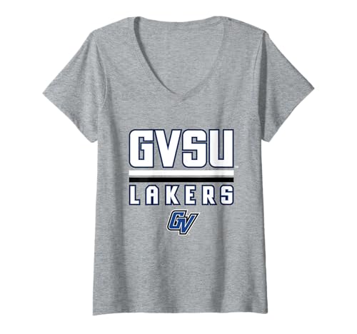 Damen Grand Valley State | Offizielle NCAA University | NAFPGVSU01 T-Shirt mit V-Ausschnitt von License Champs