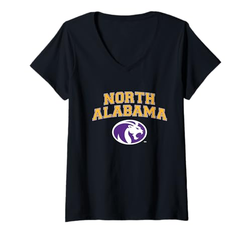 Damen North Alabama Lions | Offizielle NCAA University | NAFPUNAL03 T-Shirt mit V-Ausschnitt von License Champs