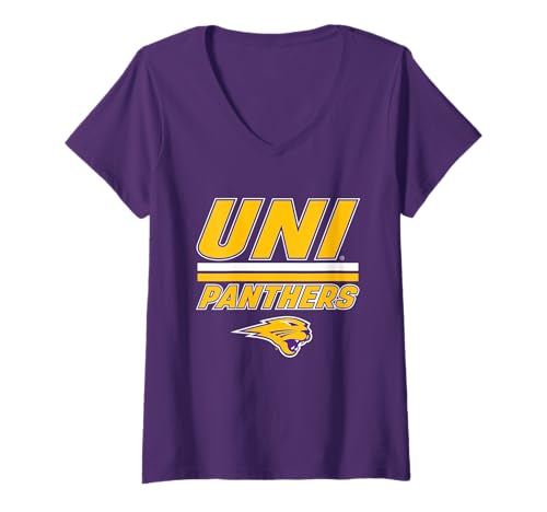 Damen Northern Iowa Panthers | Offizieller NCAA Merch | NAFPUNI01 T-Shirt mit V-Ausschnitt von License Champs