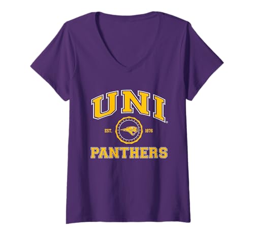 Damen Northern Iowa Panthers | Offizieller NCAA Merch | NAFPUNI02 T-Shirt mit V-Ausschnitt von License Champs