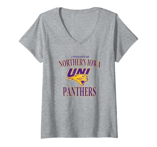 Damen Northern Iowa Panthers | Offizieller NCAA Merch | NAFPUNI05 T-Shirt mit V-Ausschnitt von License Champs