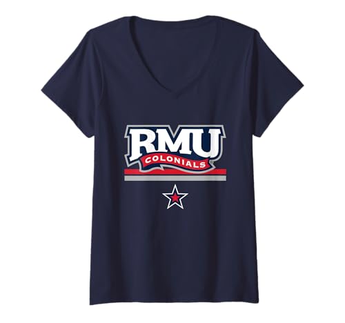 Damen Robert Morris Colonials | Offizieller NCAA Merch | NAFPRMU01 T-Shirt mit V-Ausschnitt von License Champs