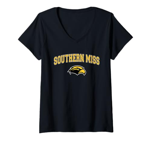 Damen Southern Mississippi Golden Eagles | NCAA-Merch | NAFPSMS03 T-Shirt mit V-Ausschnitt von License Champs