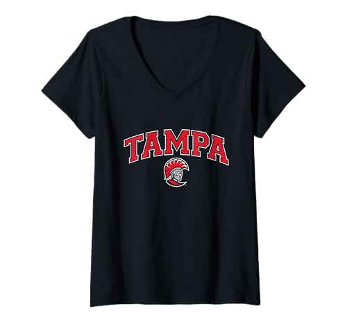 Damen Tampa Spartans | Offizielles NCAA University Merch | NAFPUOT03 T-Shirt mit V-Ausschnitt von License Champs