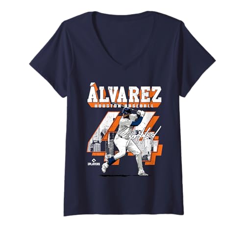 Damen Yordan Alvarez | Houston MLB Baseballspieler | MLBYAL205M T-Shirt mit V-Ausschnitt von License Champs
