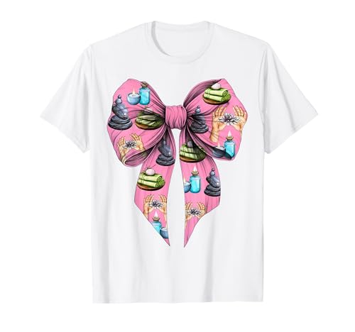 Coquette Bow Massage Therapeutin Massage Therapie Mädchen T-Shirt Coquette Bow Massage Therapeutin Massage Therapie Mädchen T-Shirt von Licensed Massage Therapist Pink Coquette Bow Gifts