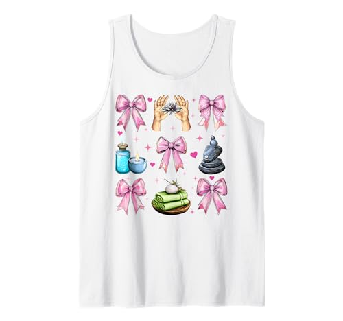 Coquette Bow Massage Therapeutin Massage Therapie Mädchen Tank Top von Licensed Massage Therapist Pink Coquette Bow Gifts