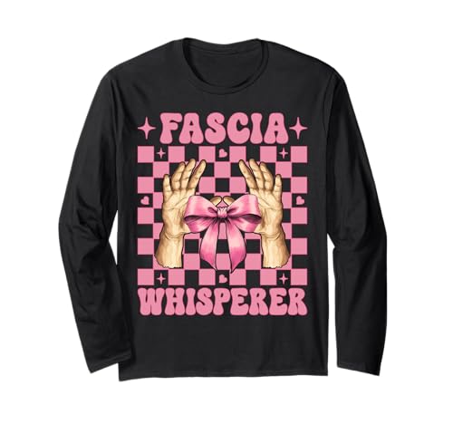 Faszienflüsterer Massagetherapeutin Massagetherapie Mädchen Mama Langarmshirt von Licensed Massage Therapist Pink Coquette Bow Gifts