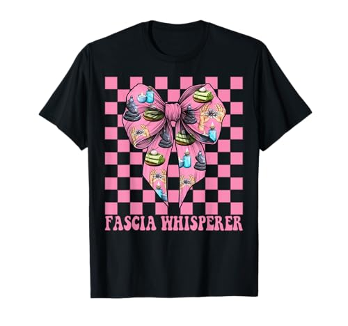 Faszienflüsterer Massagetherapeutin Massagetherapie Mädchen Mama T-Shirt von Licensed Massage Therapist Pink Coquette Bow Gifts