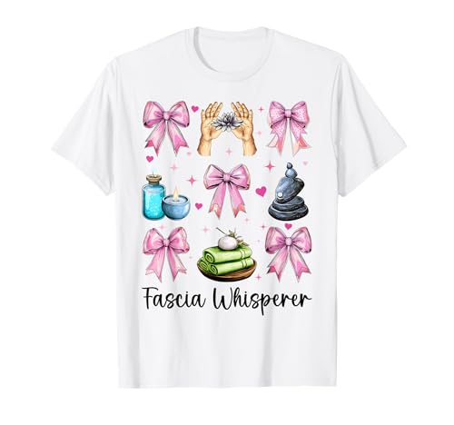 Faszienflüsterer Massagetherapeutin Massagetherapie Mädchen Mama T-Shirt von Licensed Massage Therapist Pink Coquette Bow Gifts
