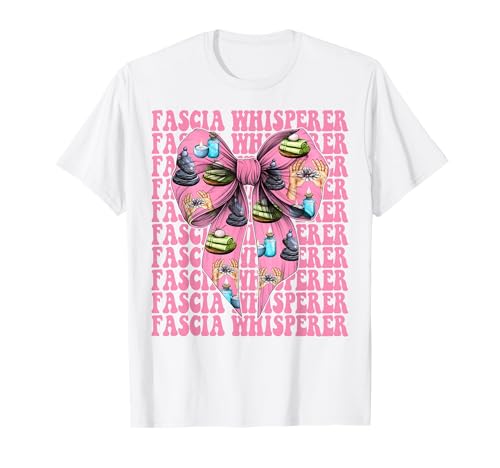 Faszienflüsterer Massagetherapeutin Massagetherapie Mädchen Mama T-Shirt von Licensed Massage Therapist Pink Coquette Bow Gifts