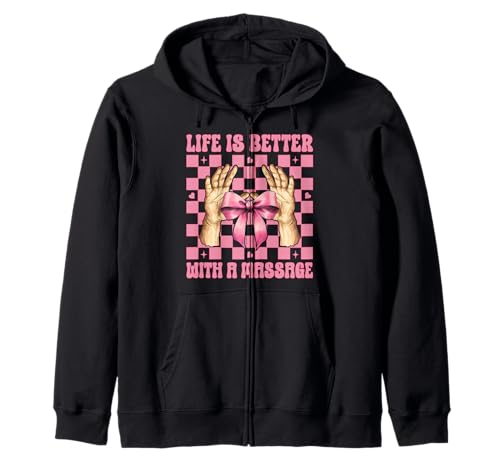 Life is Better with A Massage Therapeutin Massage Therapy Girl Kapuzenjacke von Licensed Massage Therapist Pink Coquette Bow Gifts