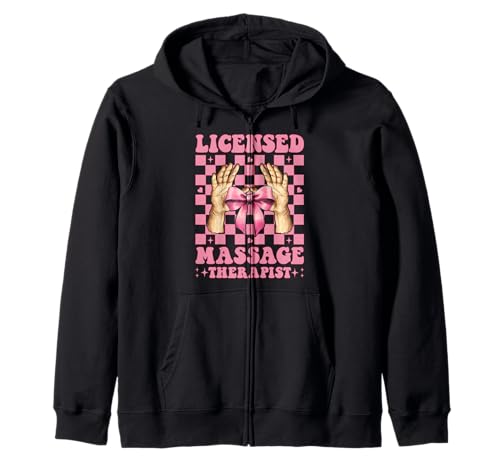 Lizenzierte Massagetherapeutin Massagetherapie Mädchen Mama Kokette Kapuzenjacke von Licensed Massage Therapist Pink Coquette Bow Gifts