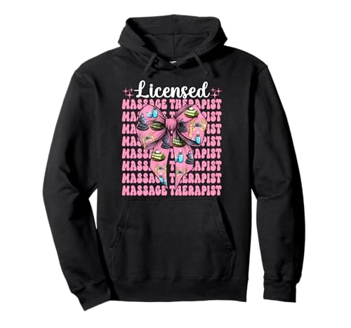 Lizenzierte Massagetherapeutin Massagetherapie Mädchen Mama Kokette Pullover Hoodie von Licensed Massage Therapist Pink Coquette Bow Gifts