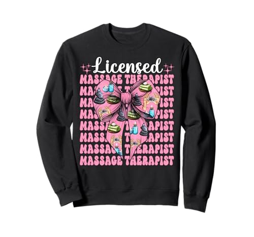 Lizenzierte Massagetherapeutin Massagetherapie Mädchen Mama Kokette Sweatshirt von Licensed Massage Therapist Pink Coquette Bow Gifts