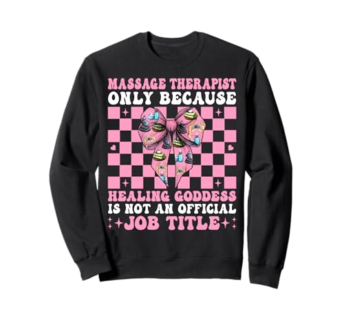 Massagetherapeutin Heilgöttin Massage Therapie Mädchen Mama Sweatshirt von Licensed Massage Therapist Pink Coquette Bow Gifts
