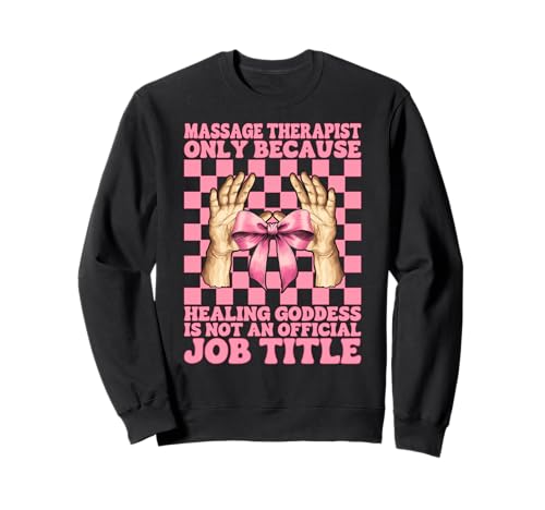 Massagetherapeutin Heilgöttin Massage Therapie Mädchen Mama Sweatshirt von Licensed Massage Therapist Pink Coquette Bow Gifts