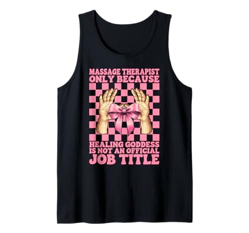 Massagetherapeutin Heilgöttin Massage Therapie Mädchen Mama Tank Top von Licensed Massage Therapist Pink Coquette Bow Gifts