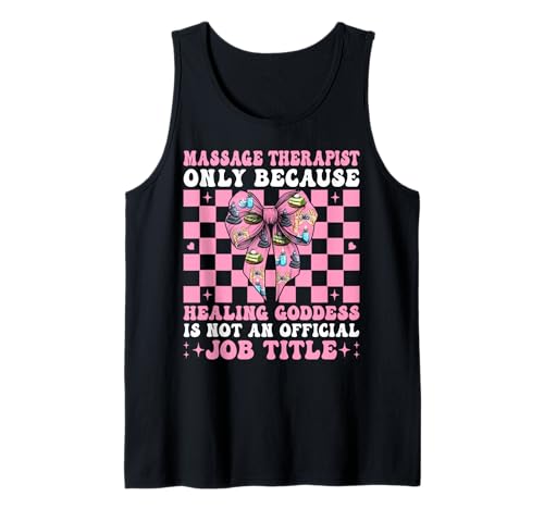 Massagetherapeutin Heilgöttin Massage Therapie Mädchen Mama Tank Top von Licensed Massage Therapist Pink Coquette Bow Gifts
