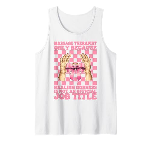 Massagetherapeutin Heilgöttin Massage Therapie Mädchen Mama Tank Top von Licensed Massage Therapist Pink Coquette Bow Gifts
