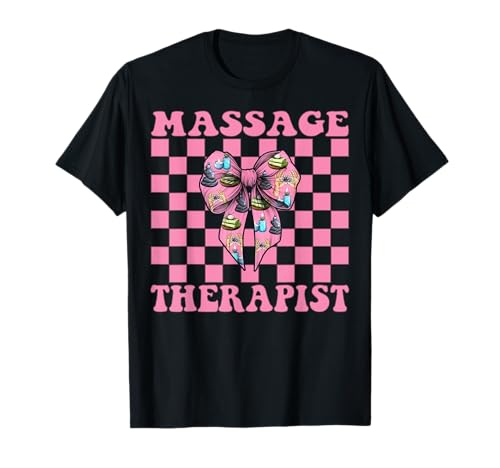 Massagetherapeutin Massagetherapie Mädchen Mama Kokette Bogen T-Shirt von Licensed Massage Therapist Pink Coquette Bow Gifts