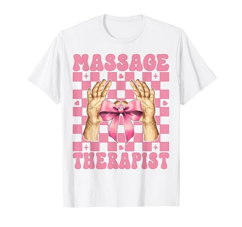 Massagetherapeutin Massagetherapie Mädchen Mama Kokette Bogen T-Shirt von Licensed Massage Therapist Pink Coquette Bow Gifts