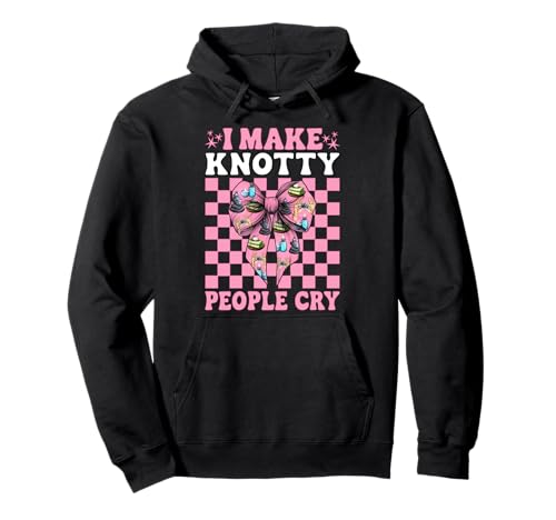 Massagetherapeutin Therapie Mädchen Mama I Make Knotty People Cry Pullover Hoodie von Licensed Massage Therapist Pink Coquette Bow Gifts