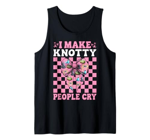 Massagetherapeutin Therapie Mädchen Mama I Make Knotty People Cry Tank Top von Licensed Massage Therapist Pink Coquette Bow Gifts