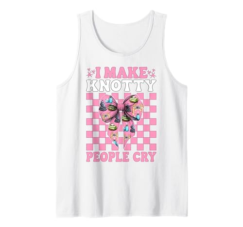 Massagetherapeutin Therapie Mädchen Mama I Make Knotty People Cry Tank Top von Licensed Massage Therapist Pink Coquette Bow Gifts